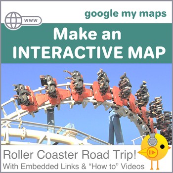 Preview of Interactive Digital Map--Take a Roller Coaster Road Trip!