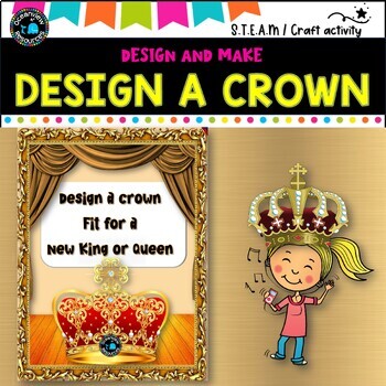 Preview of Make and Write: King and Queen Crown Activity- Celebrate the Kings Coronation