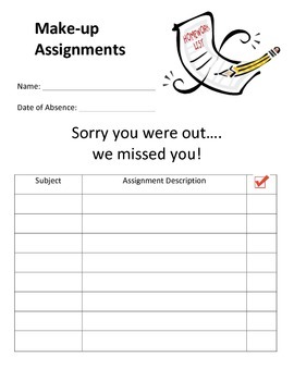 how to make up assignments