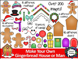 Make your own Gingerbread Man and House Printable and Clip