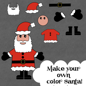 Fun Easy Craft Activity Make Your Own Santa Claus Clipart
