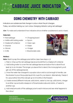 Preview of Make your own cabbage indicator for acid & base chemistry