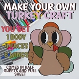 Make your own turkey, thanksgiving craft