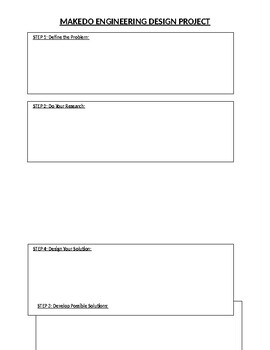 Preview of Makedo Kit Engineering Process Template