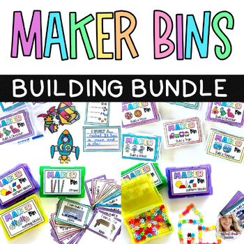 Preview of Maker Bins Building Activities Centers Bundle Morning Bins Bundle