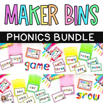 Preview of Maker Bins Phonics Bundle