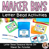 Maker Bins 12 Letter Bead Seasonal Activity Centers