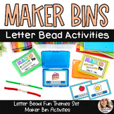 Maker Bins 18 Letter Bead Fun Themed Activity Centers