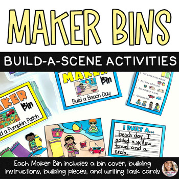 Preview of Maker Bins 24 Build a Scene Activities Centers Morning Bins