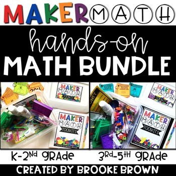 Preview of Maker Math BUNDLE {Hands-on Small Group Math and Math Centers for K-5th Grade}