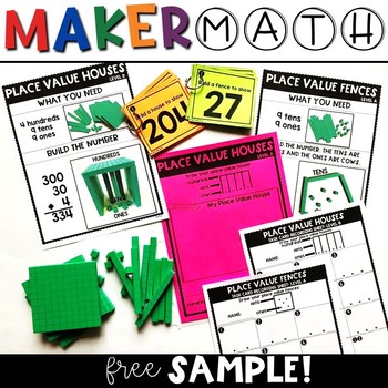Preview of Maker Math {FREE Place Value Sample!} - Hands-on Small Group Math