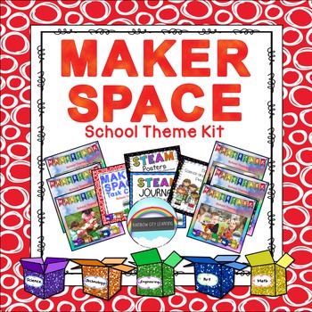 Preview of Maker Space School Theme Kit Bundle