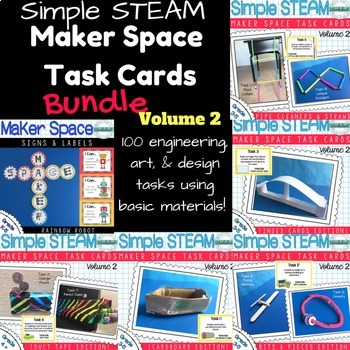 Preview of Maker Space Task Card Bundle Volume 2 (Simple STEAM!)