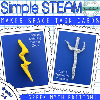 Preview of Maker Space Task Cards (Greek Myth Edition)