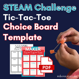 Maker Tic-Tac-Toe Choice Board TEMPLATE (PDF)