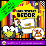 MakerSpace Decor (MakerSpace Roles Posters and Table Numbers)