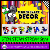 MakerSpace and STEM Classroom Decor | STEM STEAM STREAM Signs
