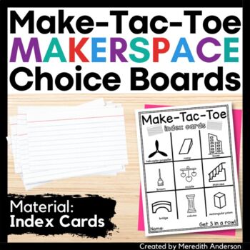 Preview of No Prep STEM Challenges Makerspace Activities for Index Cards