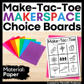 Preview of Makerspace Activities for Paper