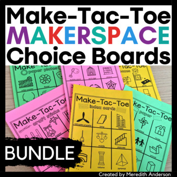 Preview of Makerspace STEM Activities with Simple Materials Like Keva Lego ® Choice Boards