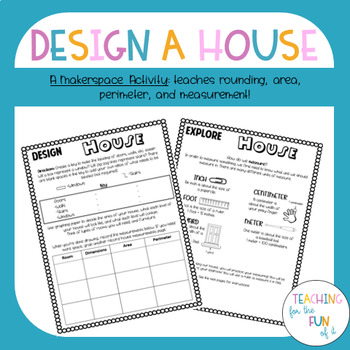 Preview of Area and Perimeter Project -  Design A House (Makerspace)FREE SAMPLE