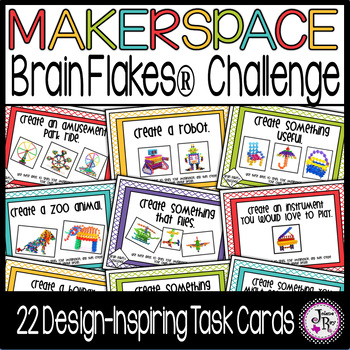 Preview of Makerspace: Brain Flakes®  Challenge Task Cards