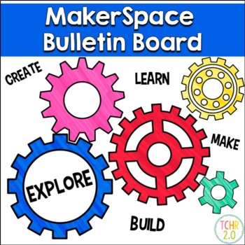 Preview of Makerspace Bulletin Board Back to School