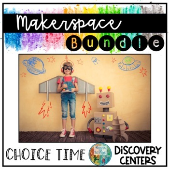 Preview of Kindergarten Makerspace Bundle, STEM Center Challenges, STEAM activities