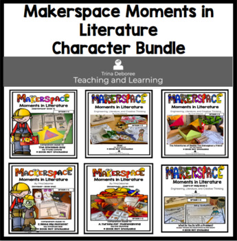 Preview of Makerspace Character Bundle READ ALOUD and Makerspace Challenges