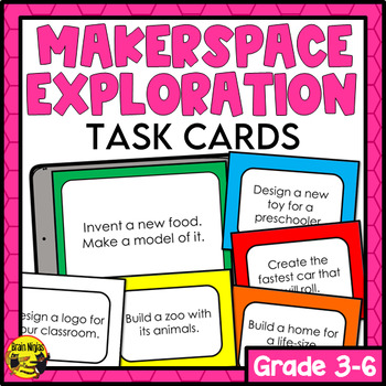 Preview of Makerspace Exploration Task Cards | STEM Task Cards