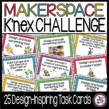 Preview of Makerspace: K'nex Challenge Task Cards