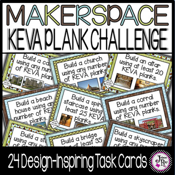 Preview of Makerspace: KEVA Plank Challenge Task Cards