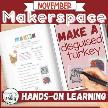 Preview of Makerspace Learning | STEM | Drawing | Avery Label | Thanksgiving Activity