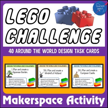 Makerspace: Lego Challenge Task Cards - World Designs / STEAM)