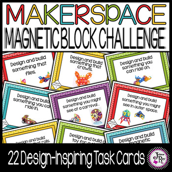 Preview of Makerspace: Magnetic Block Challenge Task Cards