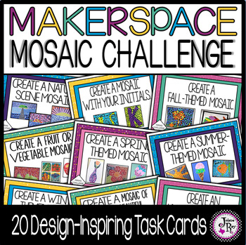 Preview of Makerspace Mosaic Challenge Task Cards
