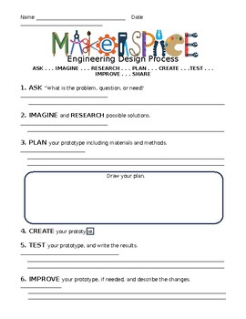 Preview of Makerspace Recording Sheet