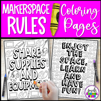 STEAM/STEM Coloring Sheets for Makerspace | hand-drawn by hipsterartteacher