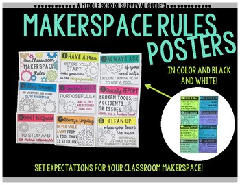 Preview of Makerspace Rules Posters