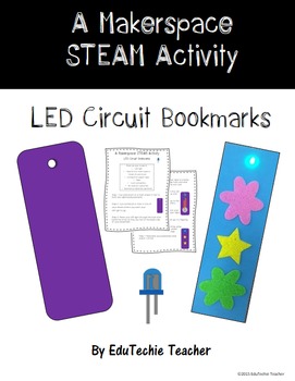 Preview of Makerspace STEAM Activity: LED Circuit Bookmarks