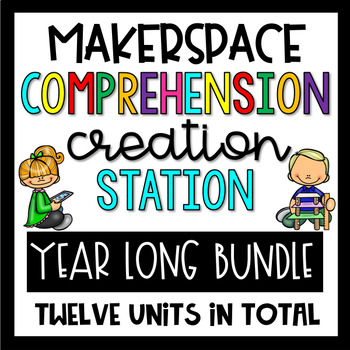 Preview of Makerspace STEM Reading Listening Comprehension Activities YEAR-LONG BUNDLE