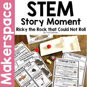 Preview of STEM Story Station: Ricky the Rock That Couldn't Roll | Read Aloud and Challenge