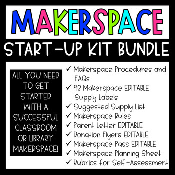 Preview of Makerspace STEM Start-Up Kit for Library or Classroom {Starter Kit}