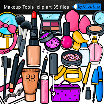 Preview of Makeup Tools Clip Art/ Commercial use/ Cosmetics Clip art
