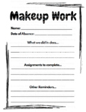Makeup Work Absence Sheet
