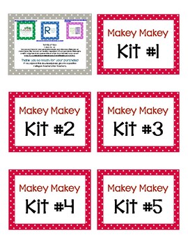 Preview of Makey Makey Kit Labels