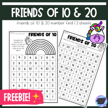 Preview of Friends of 10 & 20 | FREEBIE