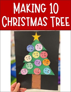 Preview of Making 10 Math Fact Christmas Tree Craft