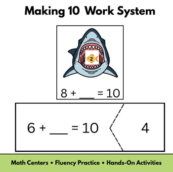 Preview of Making 10 Math Work System | Math Centers | SPED | Fluency Practice