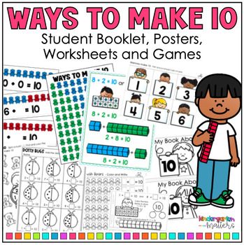 Preview of Ways to Make 10 - Addition Worksheets, Posters, Games & Making 10 Activities